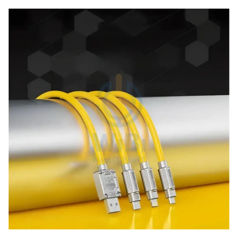 Transformers TF-A03 Bumblebee Three-In-One Fast Charging Data Cable - 1.2 Meter / Yellow Accessories > Cables &