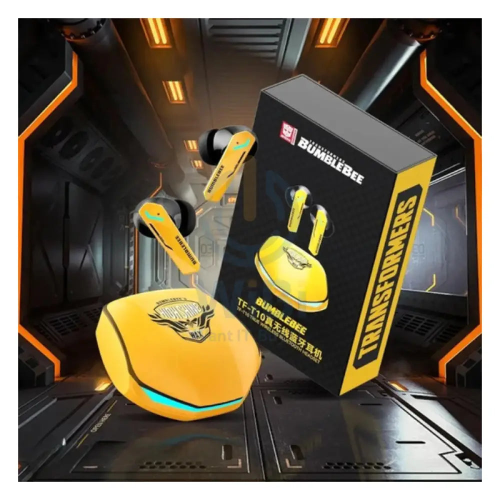 Transformers TF-T10 Wireless Bluetooth Earbuds - Yellow Accessories > Audio > Headphones