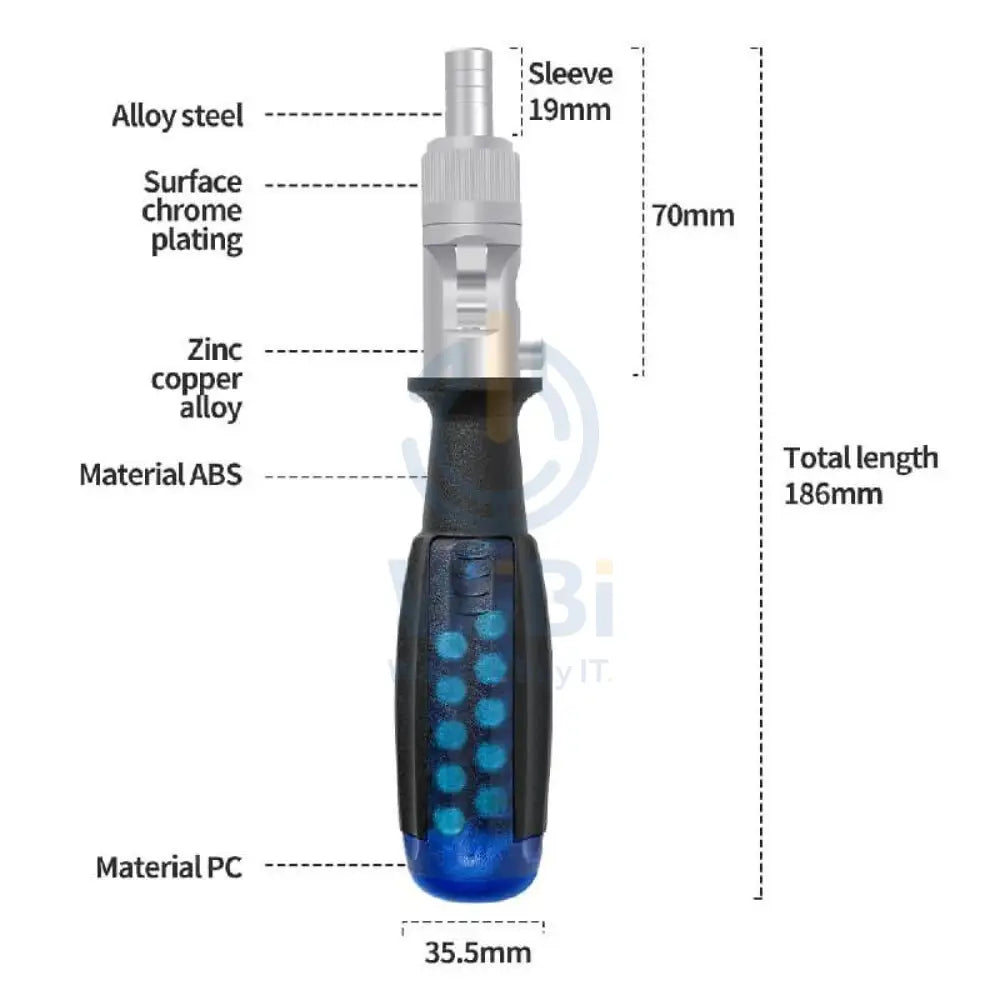 Transparent 10 in 1 Multi-Angle Ratchet Screwdriver Set KS-840047 Cool Gadgets