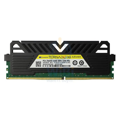 توين موس تورنادوX6 ذاكرة كمبيوتر مكتبي - 32 جيجابايت / DDR4 / 3200 ميغاهرتز / كمبيوتر مكتبي ذاكرة الوحده النمطيه