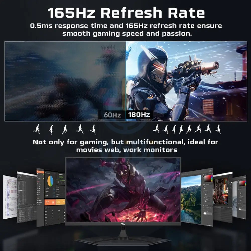 Twisted Minds 27’’ FHD Fast IPS / 165Hz / 0.5ms / HDR Gaming Monitor - Black Monitors & Projectors > Monitors