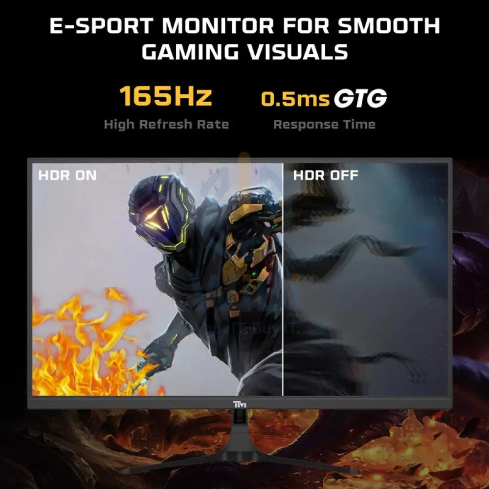 Twisted Minds 27’’ FHD Fast IPS / 165Hz / 0.5ms / HDR Gaming Monitor - Black Monitors & Projectors > Monitors