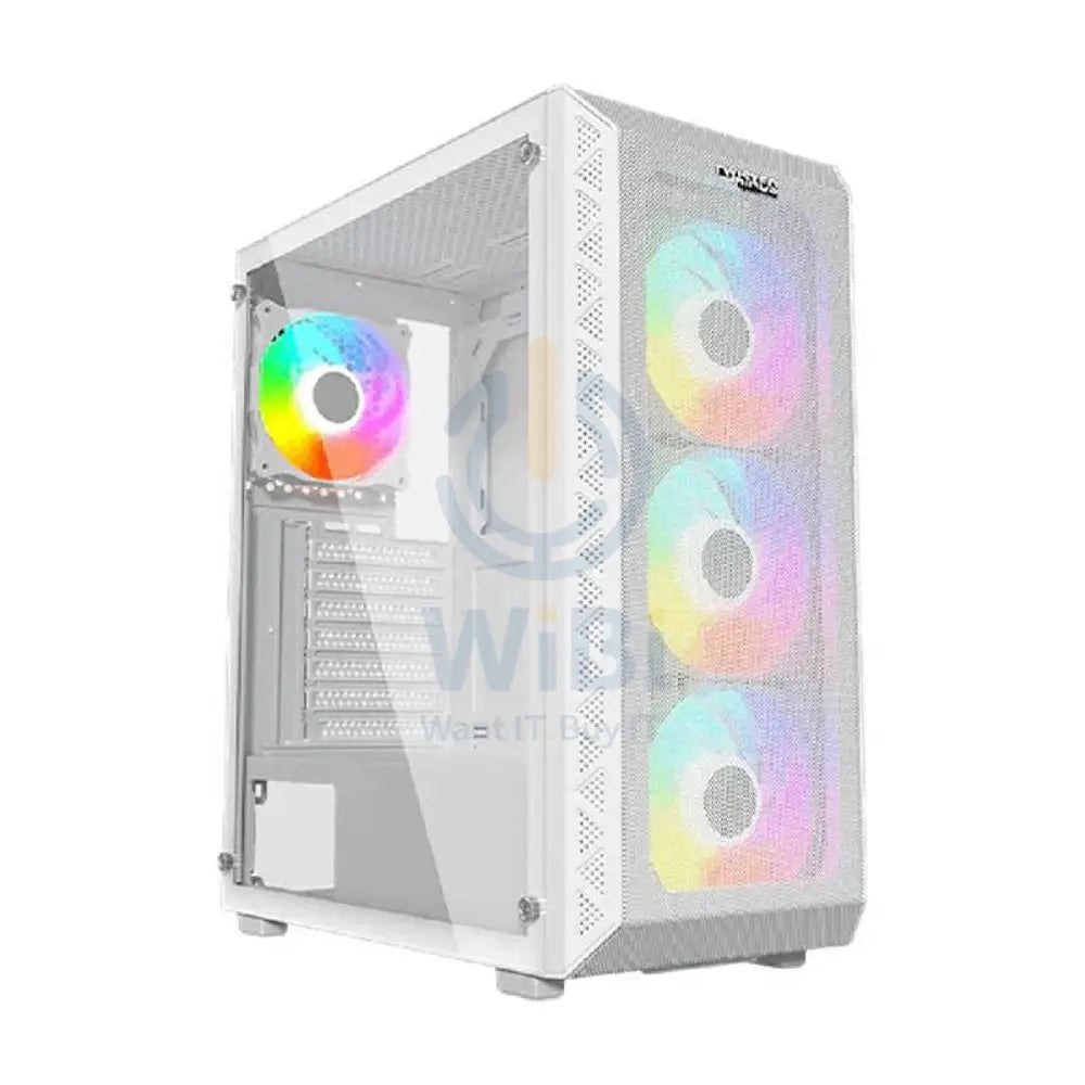 Twisted Minds Apex-03 Mid Tower ARGB Gaming Fan Case - White Gaming Consoles > Gaming Zone