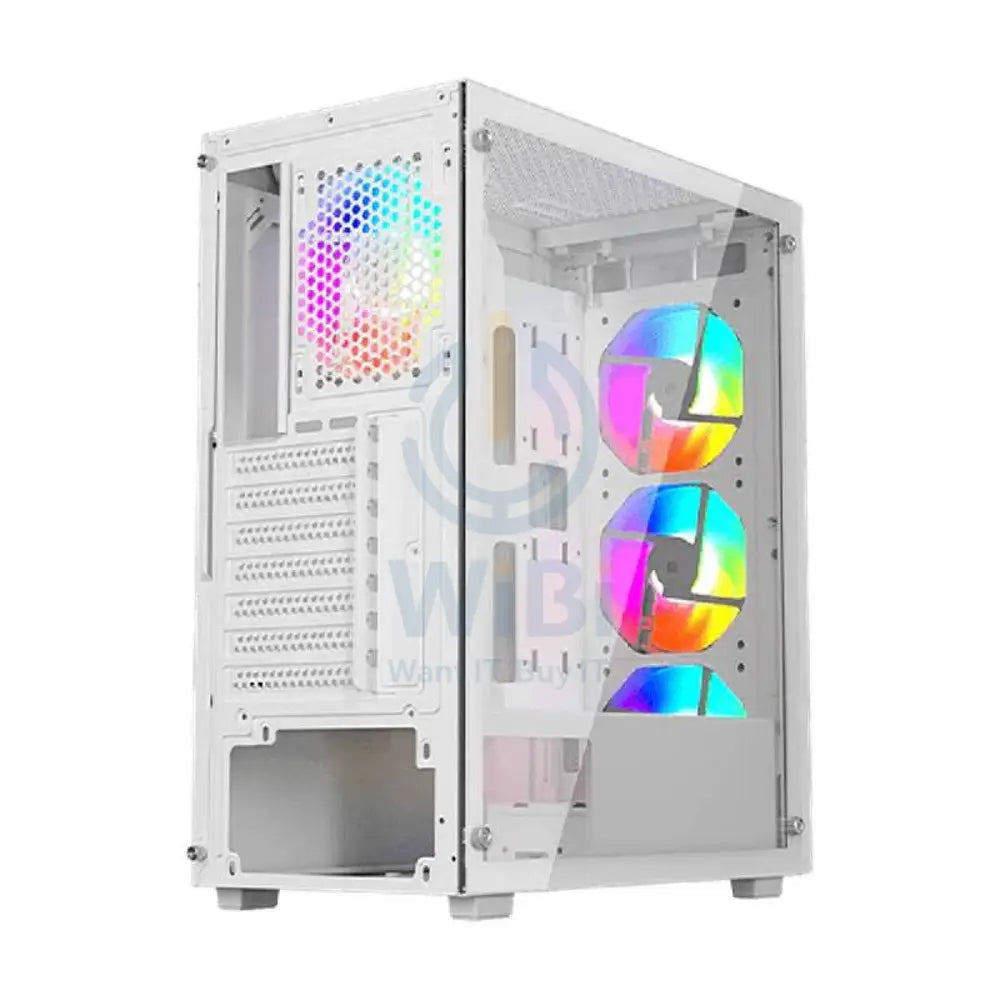 Twisted Minds Apex-03 Mid Tower ARGB Gaming Fan Case - White Gaming Consoles > Gaming Zone