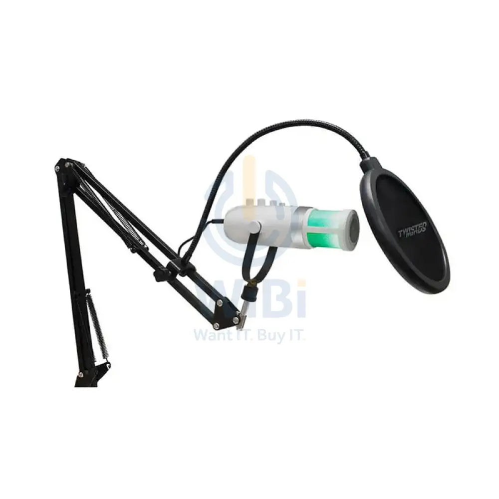 Twisted Minds USB Microphone with Stand and Arm - White Accessories > Audio > Microphone