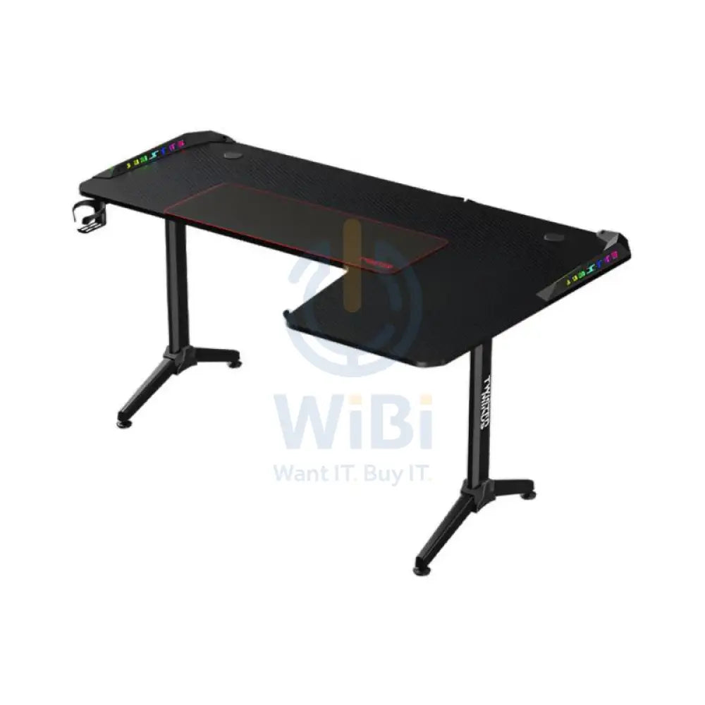 Twisted Minds WARRIOR L-Shaped RGB Gaming Desk - Right / Black Accessories > Other Accessories > Gaming Zone