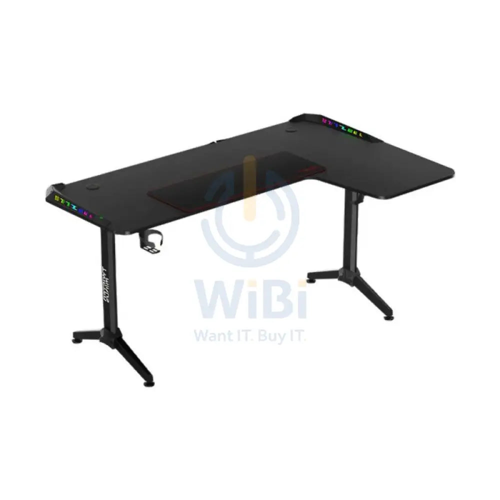 Twisted Minds WARRIOR L-Shaped RGB Gaming Desk - Right / Black Accessories > Other Accessories > Gaming Zone