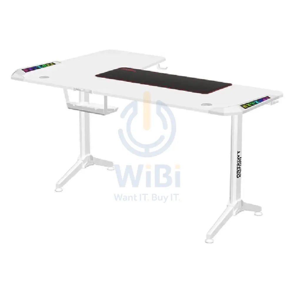 Twisted Minds WARRIOR L-Shaped RGB Gaming Desk - Right / White Accessories > Other Accessories > Gaming Zone