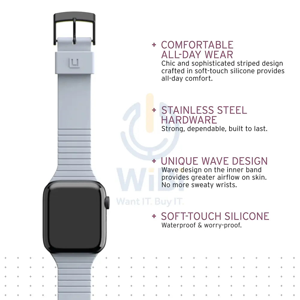 [U] by UAG Apple Watch 41/40/38mm Aurora Strap - Soft Blue Accessories > Smart Watches