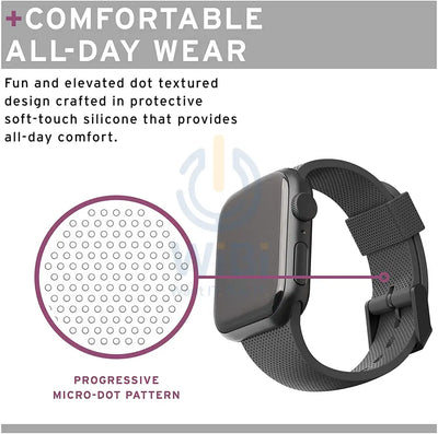[U] by UAG Apple Watch 41/40/38mm DOT Silicone Strap - Black Accessories > Smart Watches