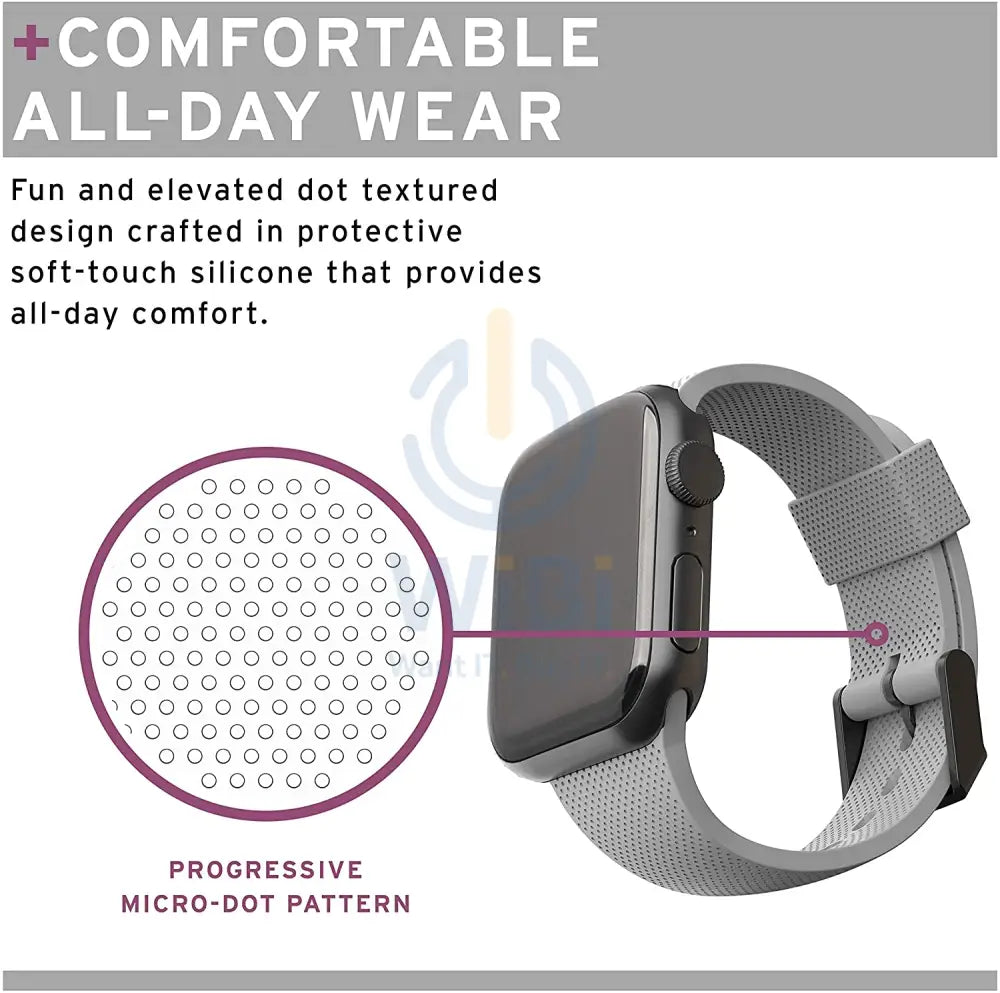 [U] by UAG Apple Watch 41/40/38mm DOT Silicone Strap - Grey Accessories > Smart Watches > Offer Zone