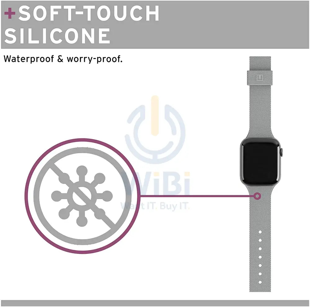 [U] by UAG Apple Watch 41/40/38mm DOT Silicone Strap - Grey Accessories > Smart Watches > Offer Zone