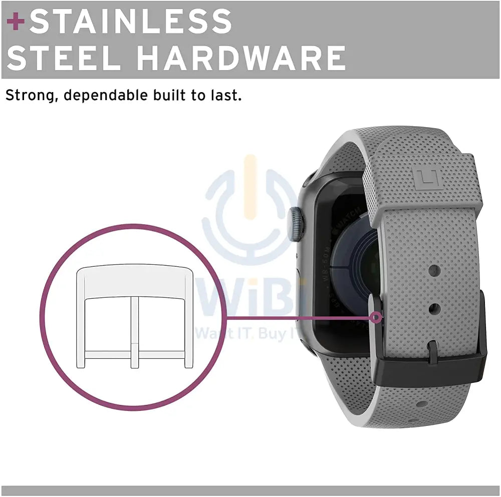[U] by UAG Apple Watch 41/40/38mm DOT Silicone Strap - Grey Accessories > Smart Watches > Offer Zone