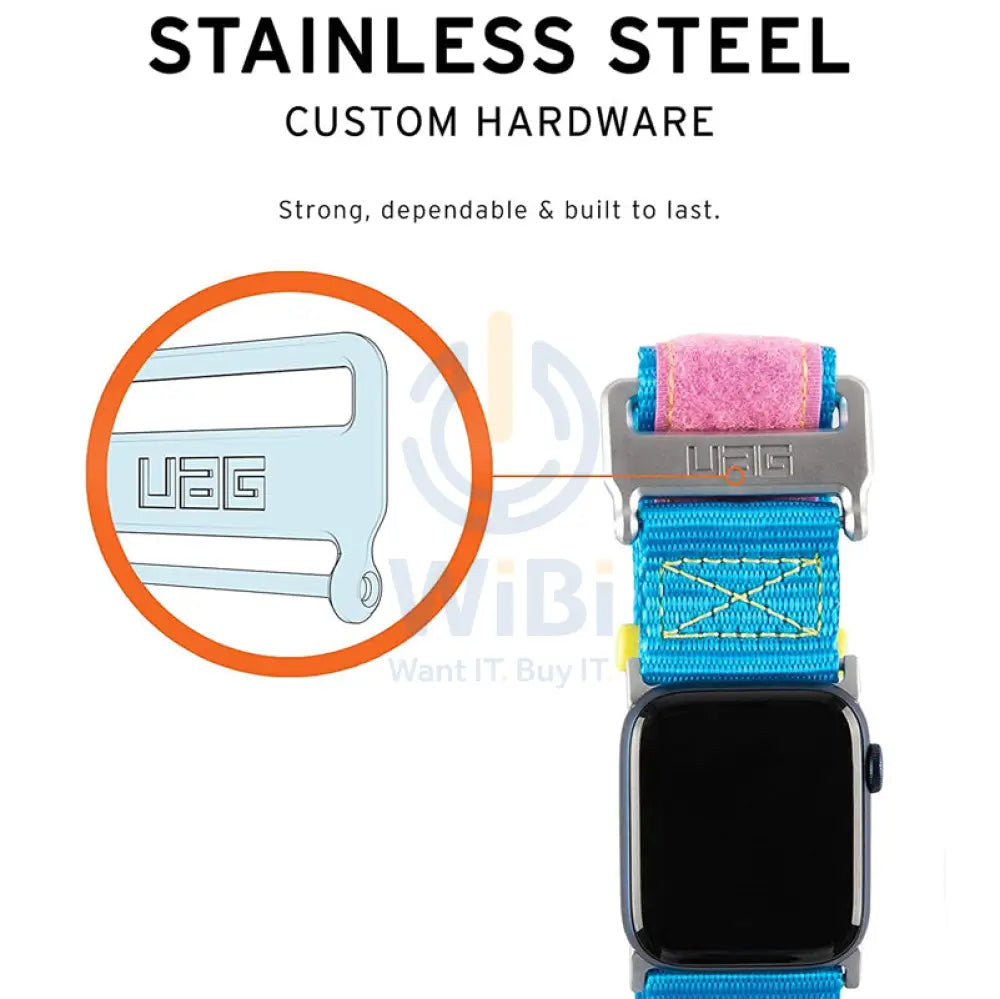 UAG Active Strap Le - Apple Watch 45 / 44 / 42mm / Blue / Pink Accessories > Smart Watches