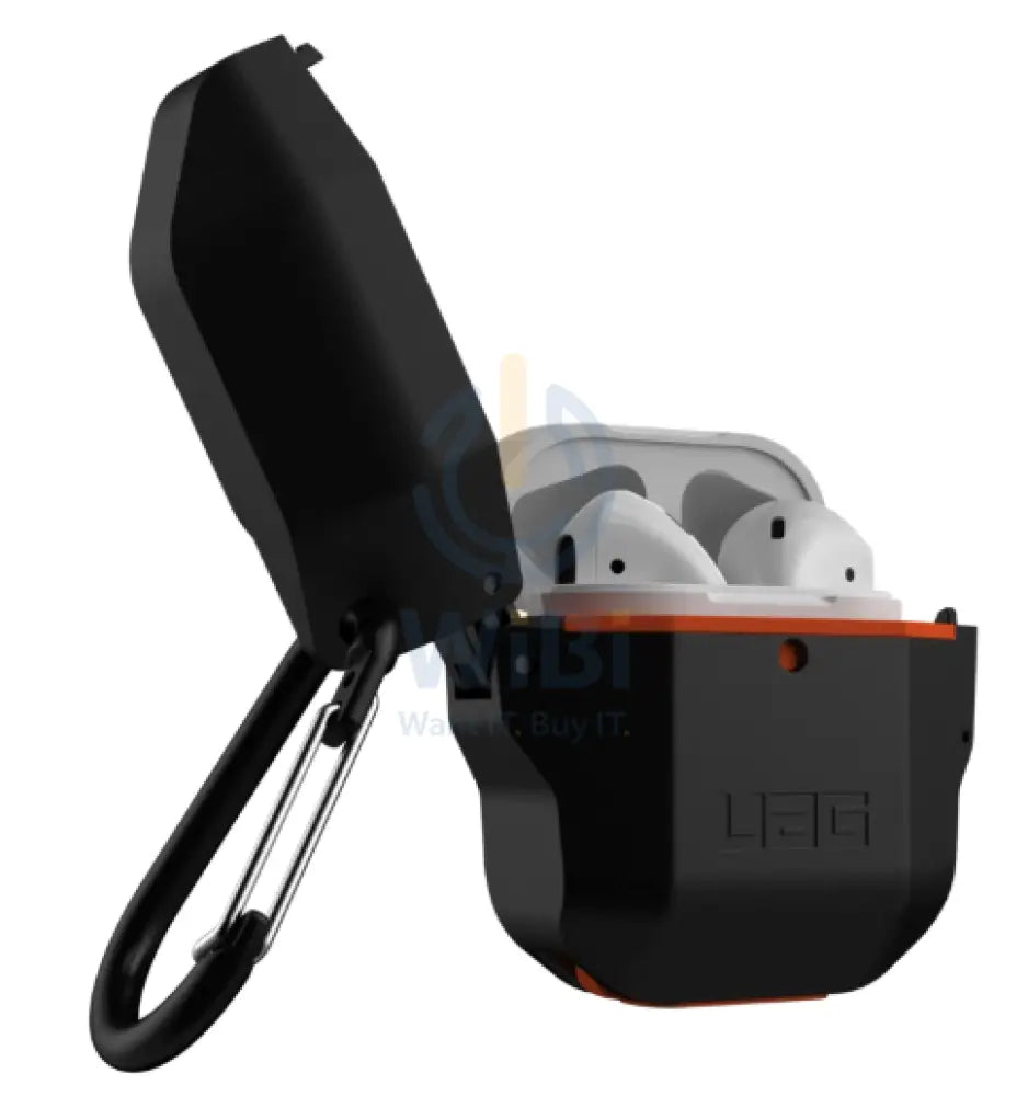 يو ايه جي ابل ايربودز  حافظة  أسود  برتقالي اكسسوارات  الصوت  سماعات الرأس