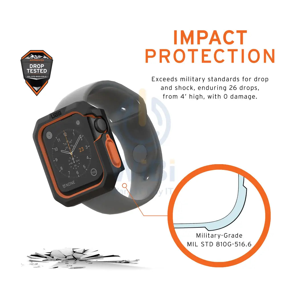 يو ايه جي ابل ساعة 40 مم الإصدار 4/5/6/6E/SE2 مدني حافظة  أسود / برتقالي اكسسوارات > ذكي ساعات الإصدار