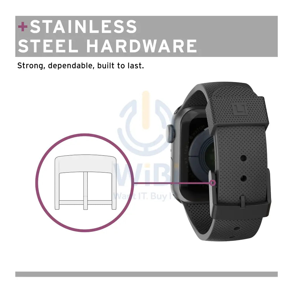 [U] by UAG Apple Watch 42/44/45mm/Ultra DOT Silicone Strap - Black Accessories > Smart Watches > Offer Zone