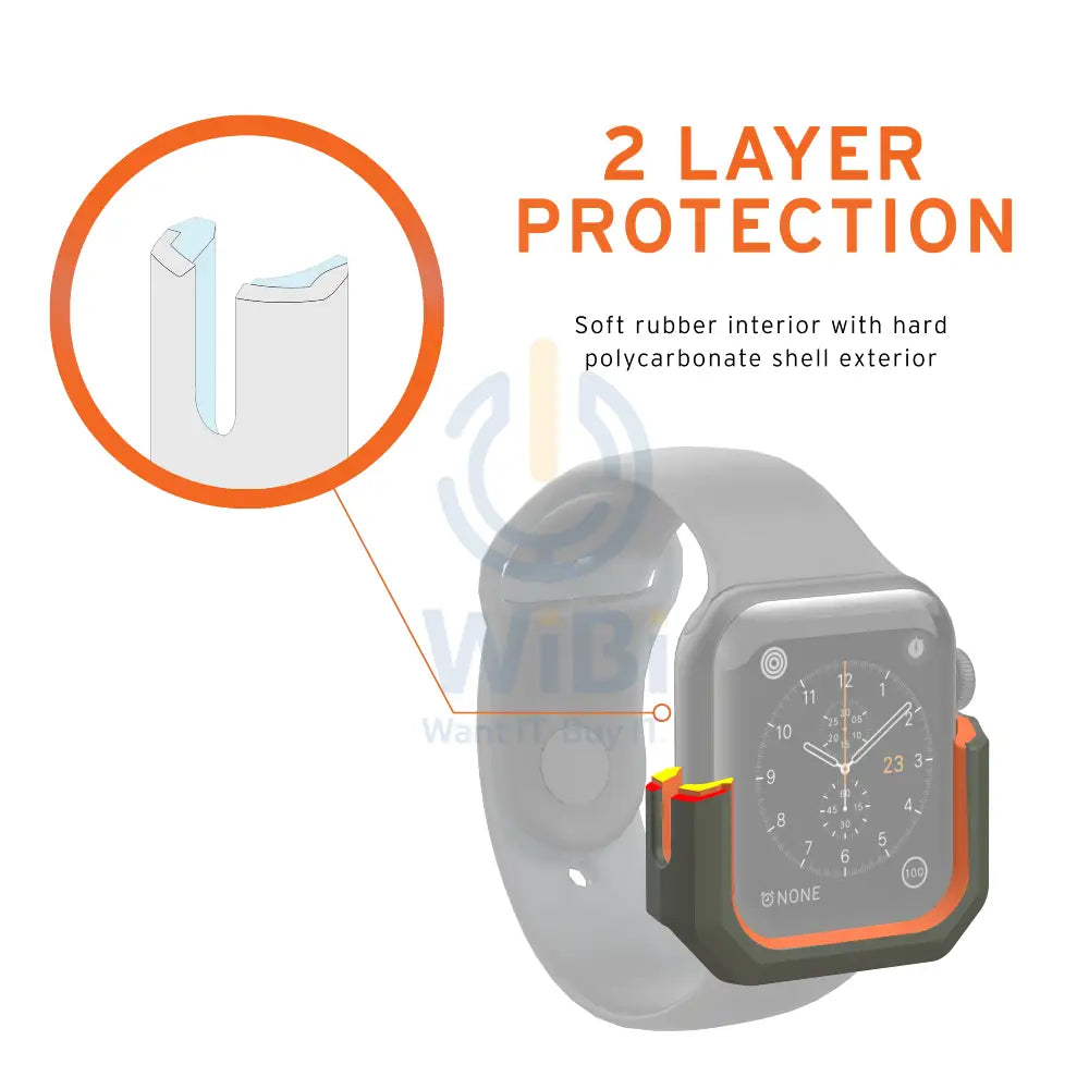 UAG Apple Watch 44mm Series 4/5/6/SE/SE2 Civilian Case - Olive/Orange Accessories > Smart Watches > Offer Zone