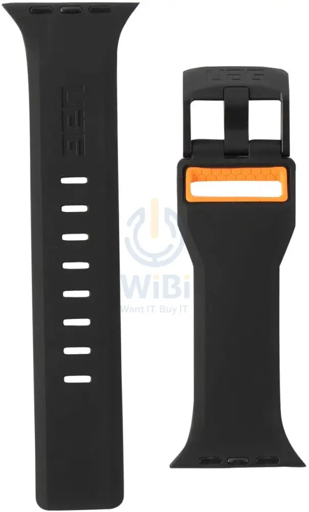 UAG Apple Watch 45mm/44mm/42mm/Ultra Civilian Strap - Black/Orange Accessories > Smart Watches > Offer Zone
