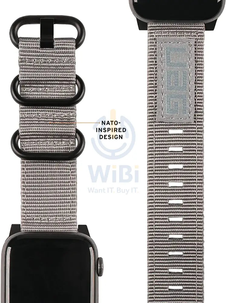 UAG Apple Watch 45mm/44mm/42mm/Ultra Nato Strap - Gray Accessories > Smart Watches > Straps