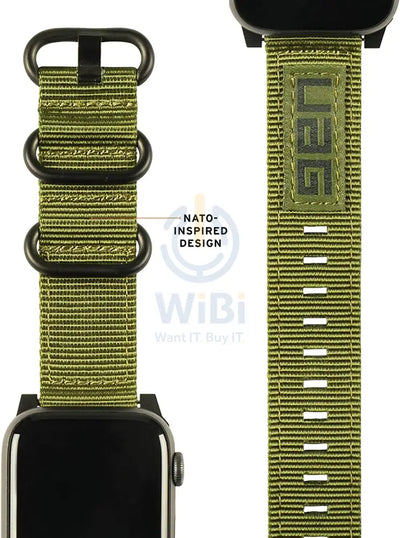 UAG Apple Watch 45mm/44mm/42mm/Ultra Nato Strap - Olive Drab Accessories > Smart Watches > Offer Zone