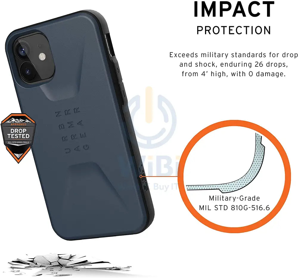 UAG iPhone 12 mini Civilian Case - Mallard Accessories > Mobiles & Tablets > Mobiles > Screen Protectors & Covers