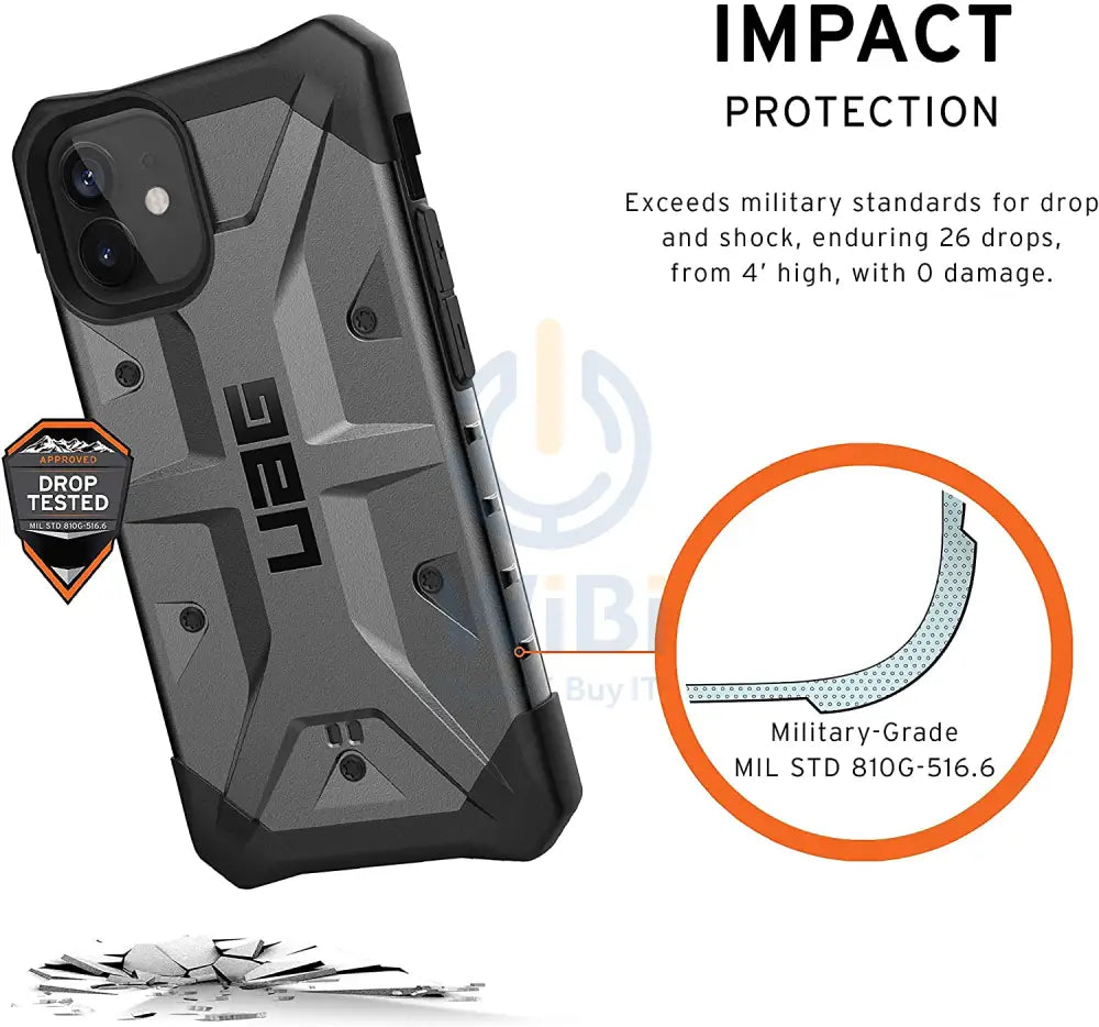 UAG iPhone 12 mini Pathfinder Case - Silver Accessories > Mobiles & Tablets > Mobiles > Screen Protectors & Covers