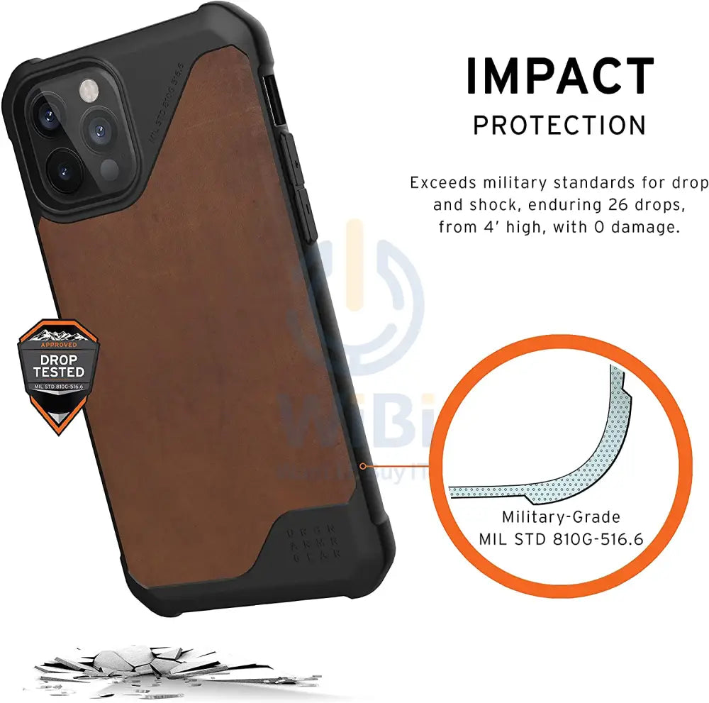 UAG iPhone 12 / iPhone 12 Pro Metropolis LT LTHR ARMR Case - Brown Leather Accessories > Mobiles & Tablets > Mobiles >