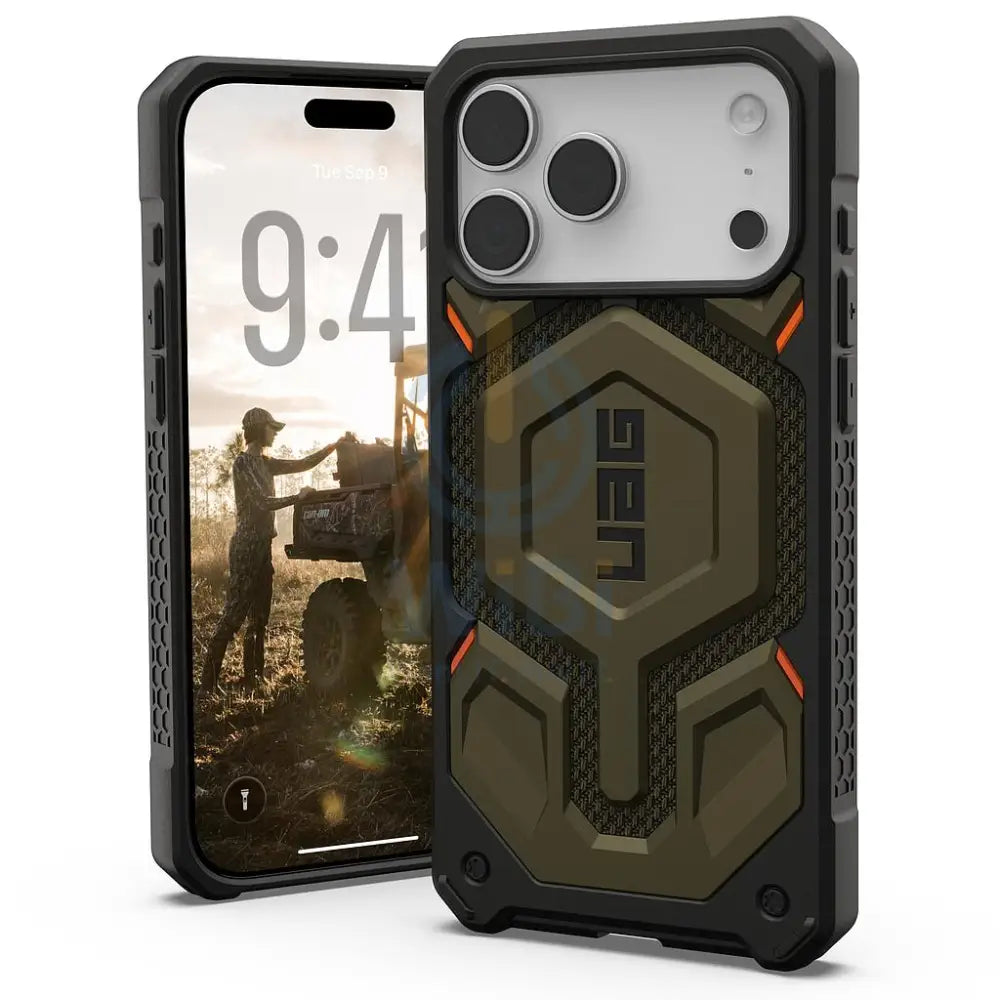 UAG iPhone 17 Pro Max Monarch Pro Kevlar Magsafe Case - Kevlar Element Green Accessories > Mobiles & Tablets > Mobiles