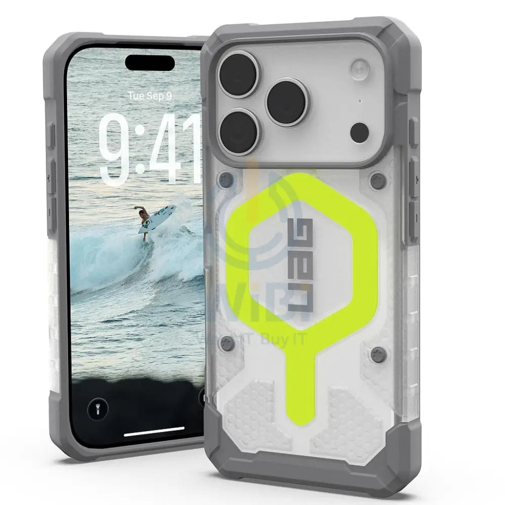 UAG iPhone 17 Pro Pathfinder Clear Magsafe Case - Active Neon (Glow) Accessories > Mobiles & Tablets > Mobiles > Covers