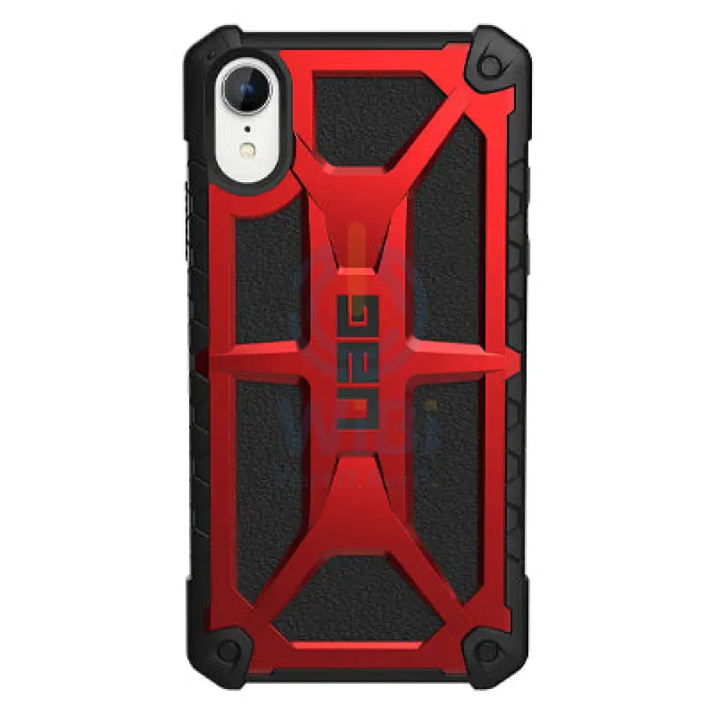 UAG iPhone XR Monarch Case - Crimson/Black Leather Accessories > Mobiles & Tablets > Mobiles > Screen Protectors &