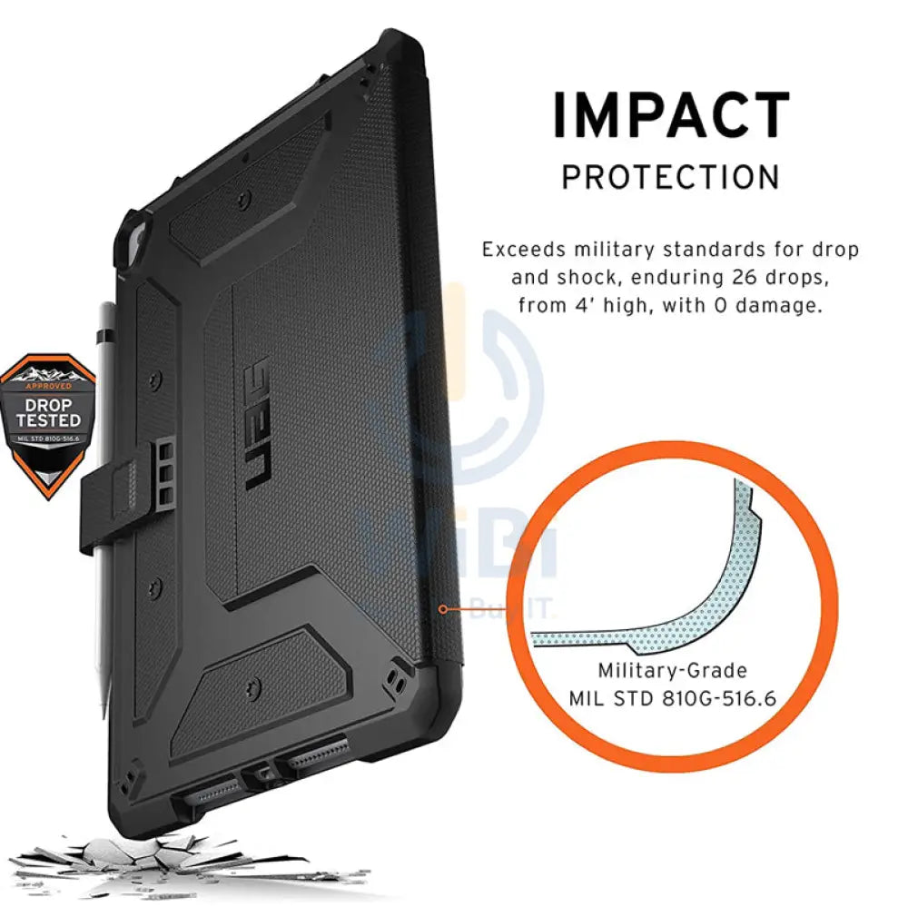 UAG Metropolis Case With Kick-Stand - Apple iPad 10.2inch / Black Accessories > Mobiles & Tablets > Offer Zone