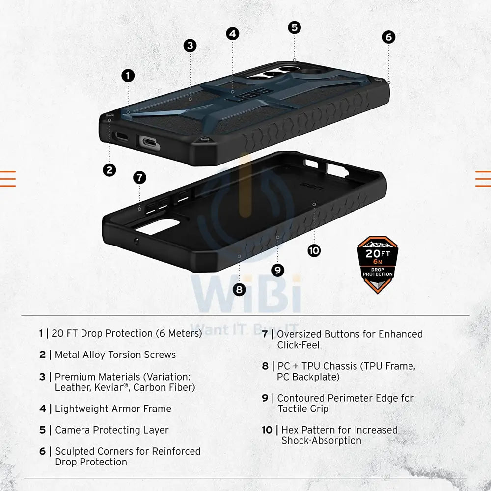UAG Samsung Galaxy S22 Plus Monarch Case - Mallard Accessories > Mobiles & Tablets > Mobiles > Screen Protectors &
