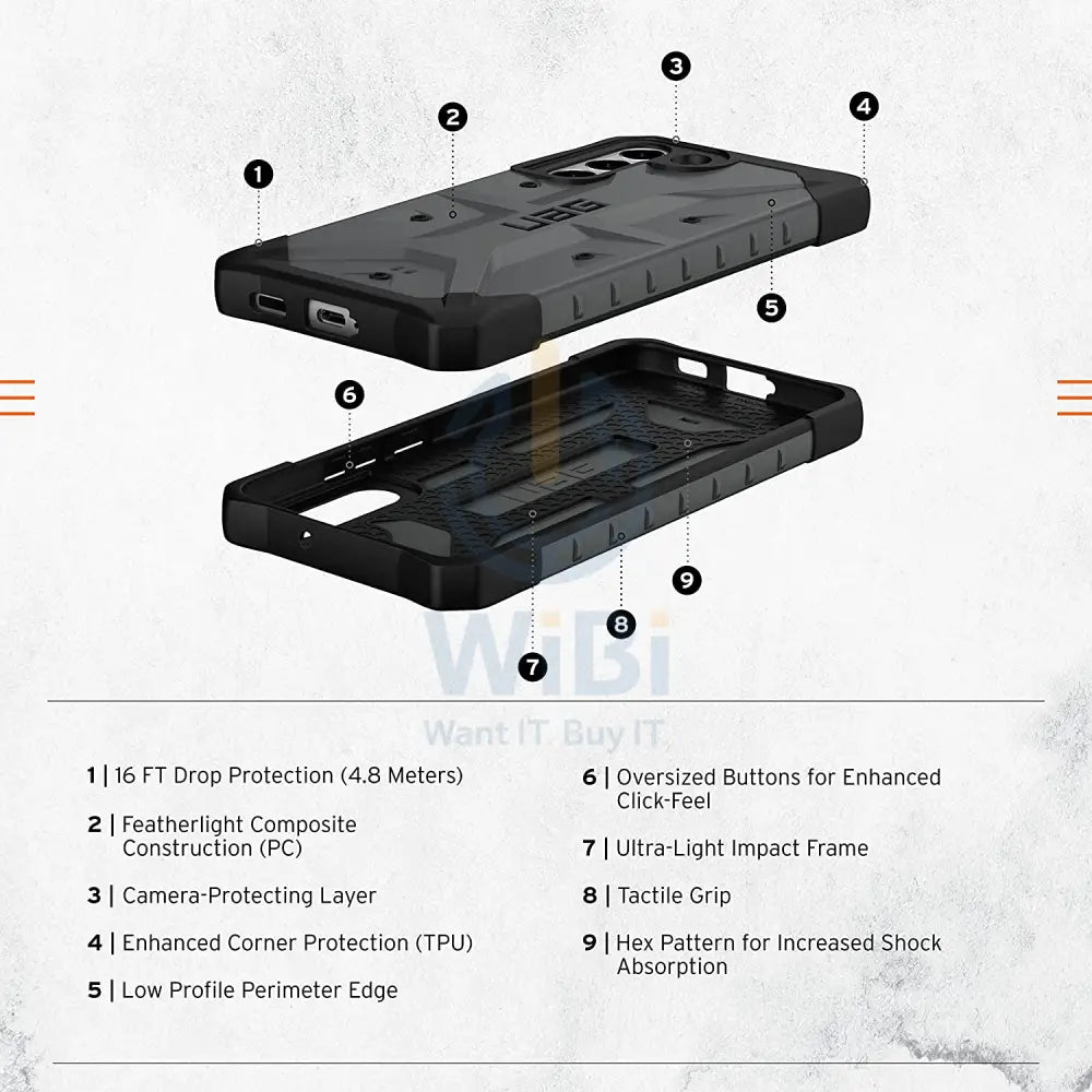 UAG Samsung Galaxy S22 Plus Pathfinder Case - Silver Accessories > Mobiles & Tablets > Mobiles > Screen Protectors &