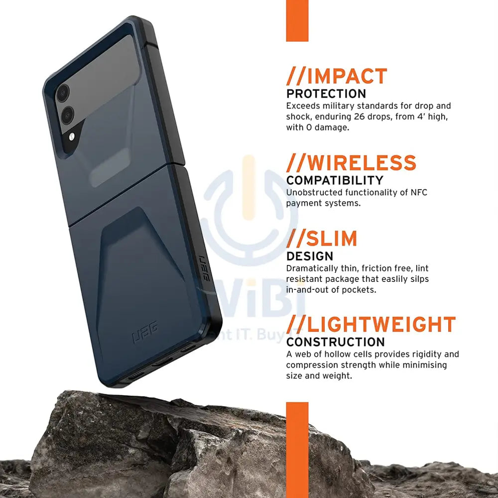UAG Samsung Galaxy Z Flip 3 Civilian Case - Mallard Accessories > Mobiles & Tablets > Mobiles > Screen Protectors &