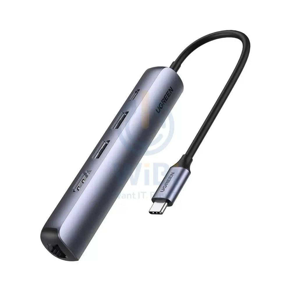 يوجرين 10919 يوجرين 10919 يو اس بي إلى USB3.0 + إتش دي إم أي فوق إلى 4K@60Hz + RJ45 + PD محول (CM418 10919) اكسسوارات > كبلات  محولات >