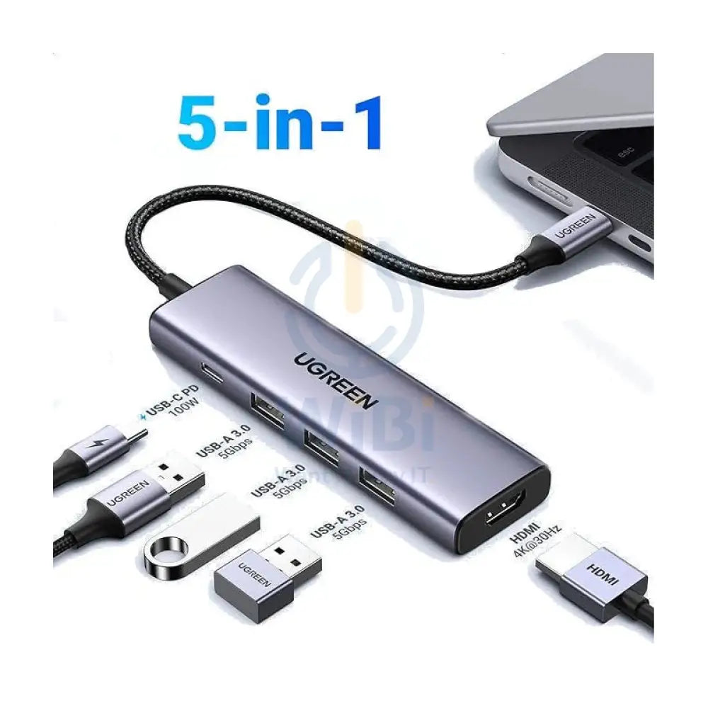 Ugreen 5-in-1 USB-C Hub (100W PD 4K@30Hz HDMI) Accessories > Cables & Converters > Cables > Offer Zone