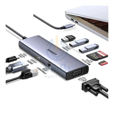 Ugreen 9-in-1 USB-C Hub (100W PD 4K@60Hz HDMI) Accessories > Cables & Converters > Cables