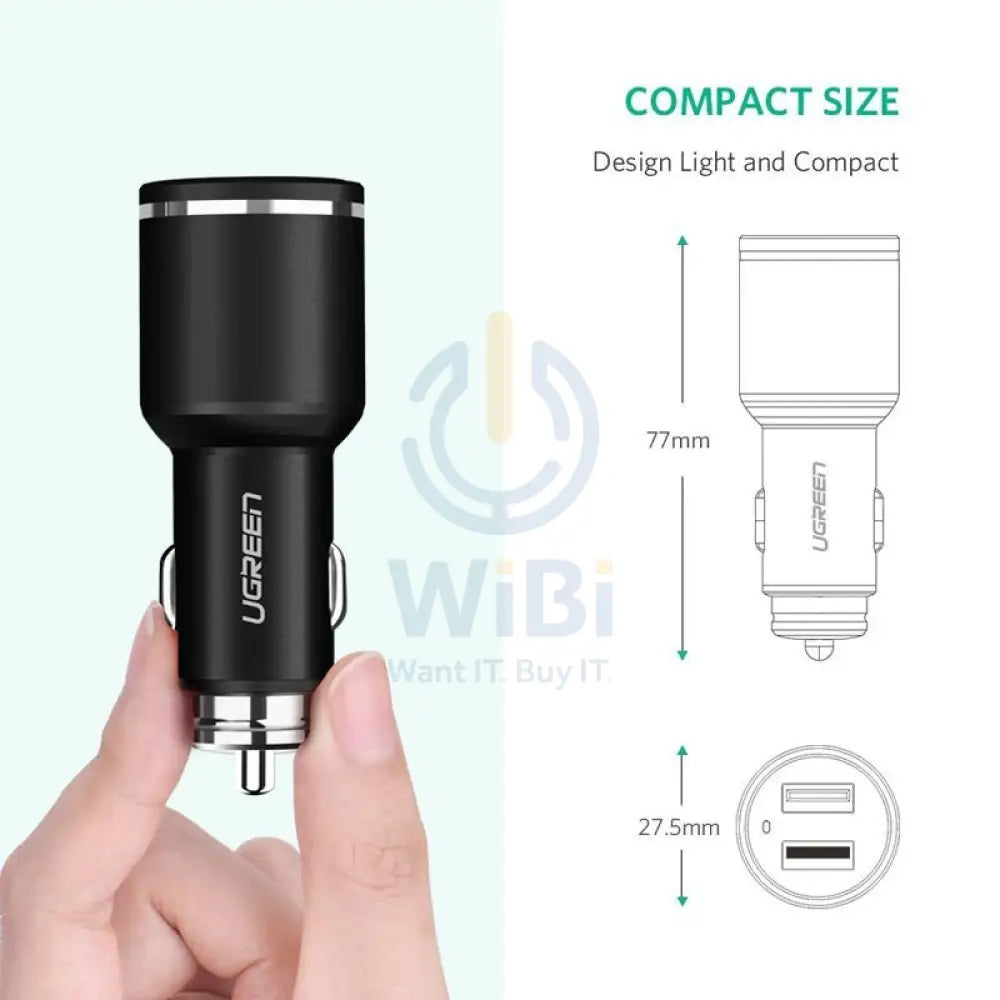 Ugreen Car Fast Charger - 30W / Black