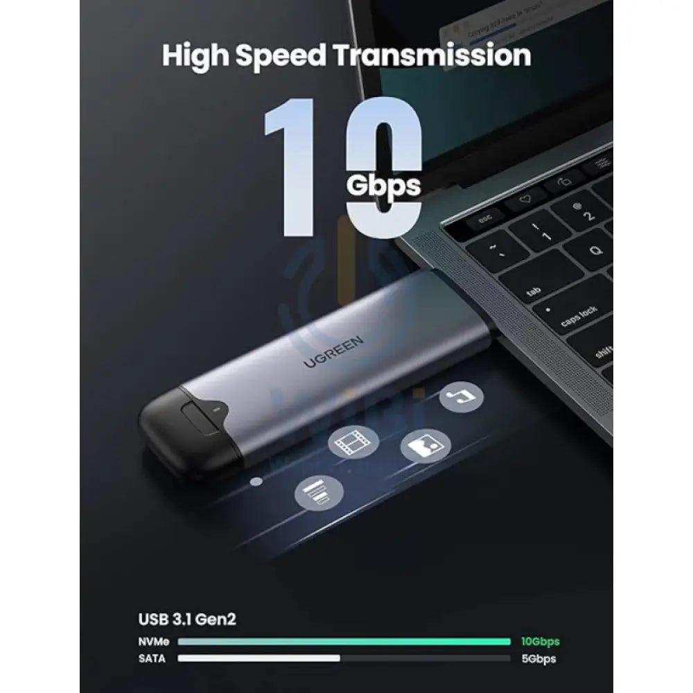 UGREEN M.2 NVME Portable SSD Enclosure - 10Gbps / USB-C / USB-A Accessories > Storage > Media Card Reader > Offer Zone