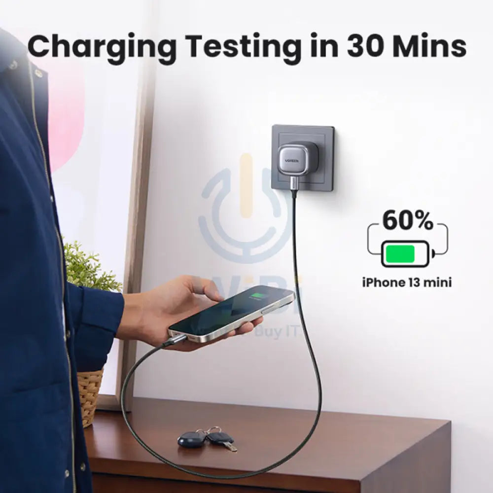 Ugreen Nexode 30W USB-C PD GaN Fast Charger UK - White Accessories > Power Adapters