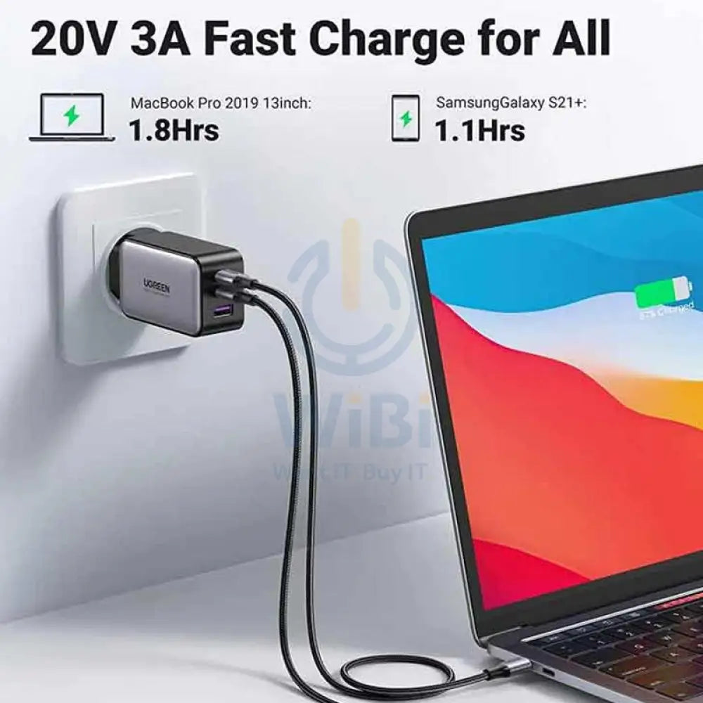 UGREEN USB 2.0 C M/M Round Cable Nickel Plating Aluminum Shell 1m (Gray Black) Accessories > Cables & Converters >