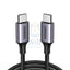 UGREEN USB 2.0 C M/M Round Cable Nickel Plating Aluminum Shell 1m (Gray Black) Accessories > Cables & Converters >