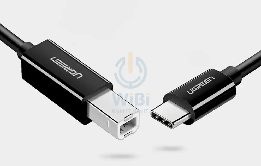 UGREEN USB-C Male to USB-B 2.0 Male Printer Cable ABS Plastic Case - 1Meter / Black Accessories > Mobiles & Tablets >
