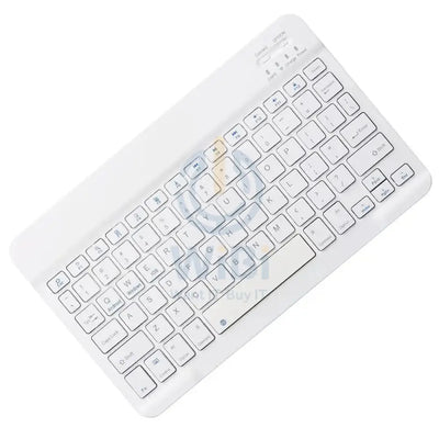 Ultra Slim Rechargeable Wireless Portable Keyboard for iPad White / English/Arabic Accessories > Keyboard & Mouse