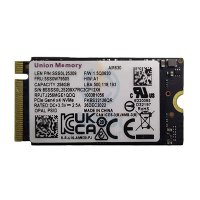 يونيون ذاكرة م.2 PCIe NVMe NVMe إس إس دي - 256 جيجابايت / م.2 2242 / PCIe 4.0 / مفتوح - إس إس دي صلبة حالةصلبة  تخزين )