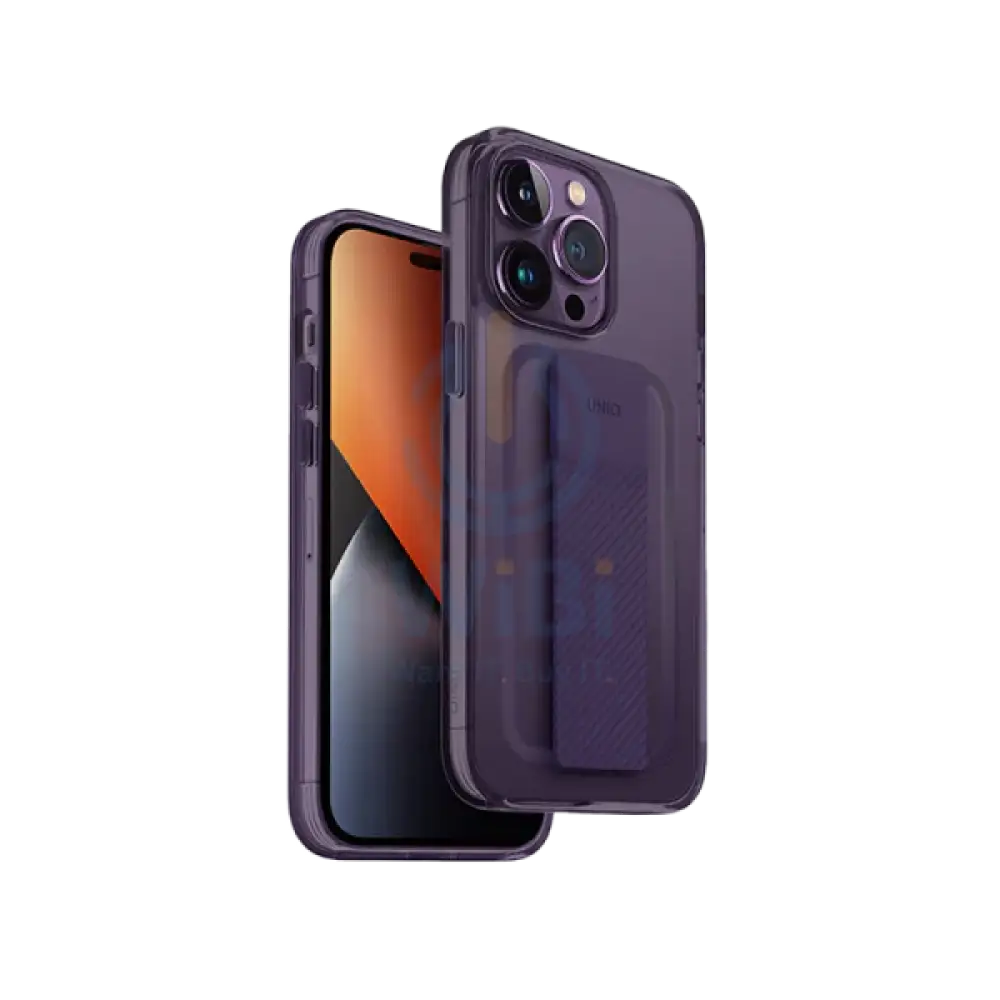 Uniq Hybrid iPhone 14 Pro Max Heldro Mount Series - Fig Purple Accessories > Mobiles & Tablets