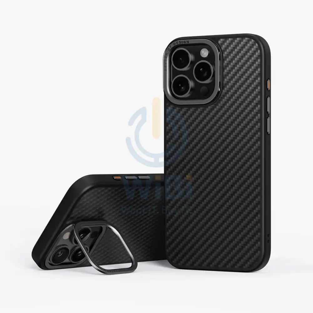 UNIQ HYBRID IPHONE 16 PRO (2024) 6.3 MAGCLICK CHARGING KEVA MAX WITH CAMERA STAND - CARBON BLACK Accessories > Mobiles