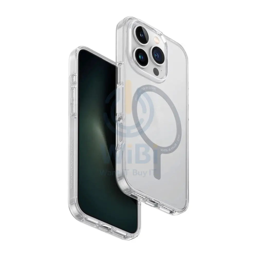 UNIQ Hybrid iPhone 16 Pro (2024) Case 6.3 Magclick Charging Clario (Eco) - Lucent Clear Accessories > Mobiles & Tablets