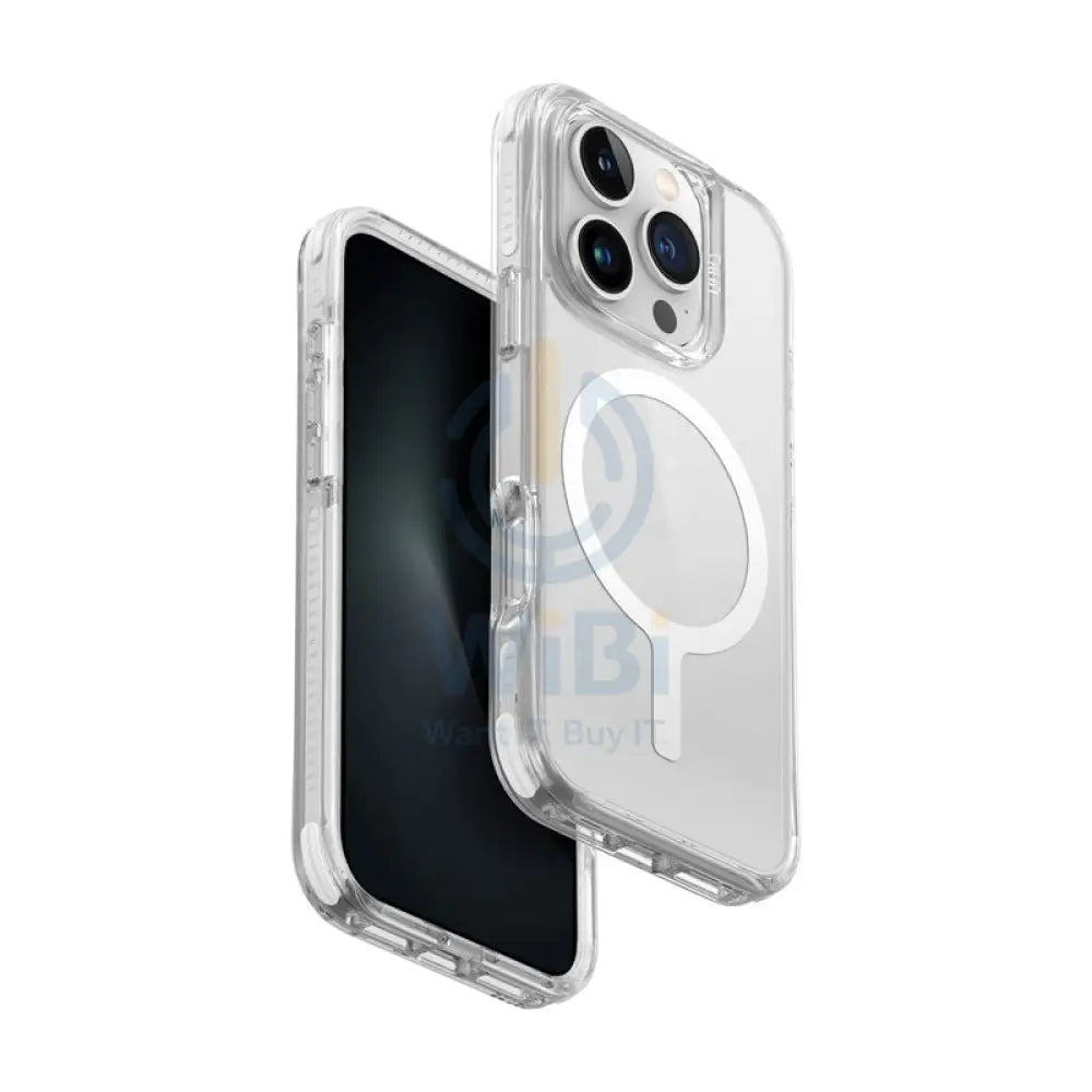 UNIQ Hybrid iPhone 16 Pro (2024) Case 6.3 Magclick Charging Combat (Luminous) - Lume-White Accessories > Mobiles &